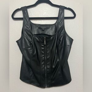NWOT Marc New York Faux Leather Top